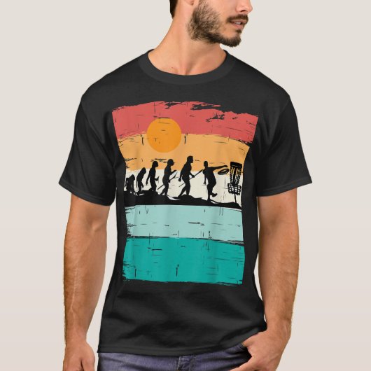 Disk Golf Evolution Disk Golf Player Flying Disk G T-Shirt (Vorderseite)