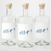 Disk Golf Evolution - Fun Gift for Disk Golfer Alkoholflaschenetikett (Flaschen)