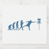 Disk Golf Evolution - Fun Gift for Disk Golfer Alkoholflaschenetikett (Einzelnes Label)