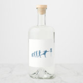 Disk Golf Evolution - Fun Gift for Disk Golfer Alkoholflaschenetikett (Vorderseite)