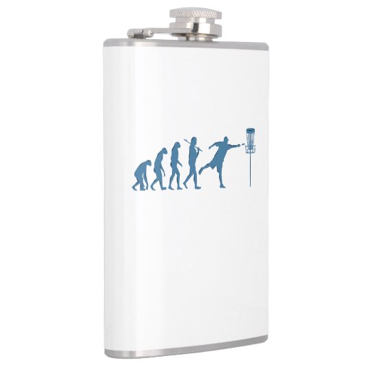 Disk Golf Evolution - Fun Gift for Disk Golfer Flachmann (Rechts)