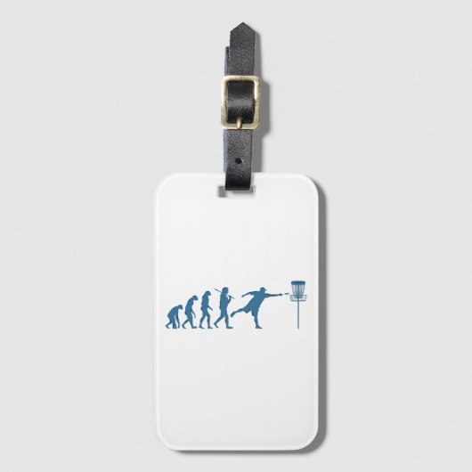 Disk Golf Evolution - Fun Gift for Disk Golfer Gepäckanhänger (Vorderseite Vertikal)
