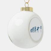 Disk Golf Evolution - Fun Gift for Disk Golfer Keramik Kugel-Ornament (Links)