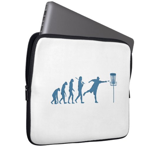 Disk Golf Evolution - Fun Gift for Disk Golfer Laptopschutzhülle (Vorne Rechts)
