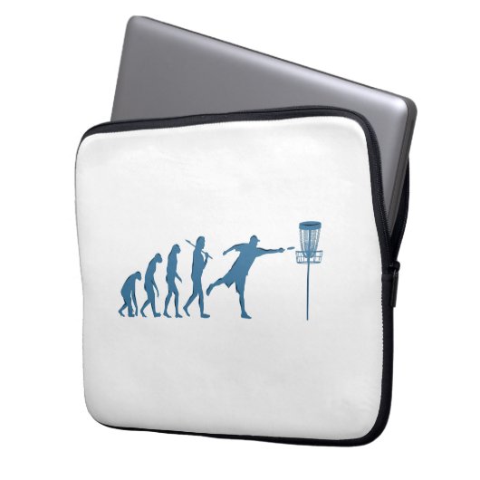 Disk Golf Evolution - Fun Gift for Disk Golfer Laptopschutzhülle (Vorderseite Links)