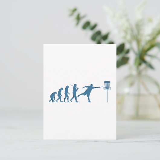 Disk Golf Evolution - Fun Gift for Disk Golfer Postkarte (Stehend Vorderseite)