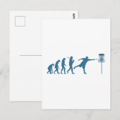 Disk Golf Evolution - Fun Gift for Disk Golfer Postkarte (Vorne/Hinten)