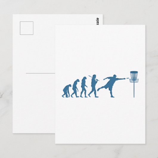 Disk Golf Evolution - Fun Gift for Disk Golfer Postkarte (Vorne/Hinten)
