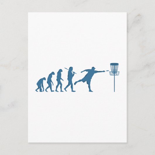Disk Golf Evolution - Fun Gift for Disk Golfer Postkarte (Vorderseite)