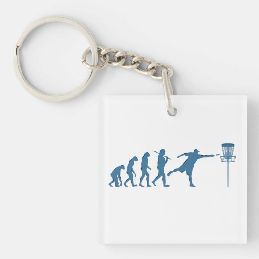 Disk Golf Evolution - Fun Gift for Disk Golfer Schlüsselanhänger (Vorderseite)