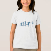 Disk Golf Evolution - Fun Gift for Disk Golfer Tri-Blend Shirt (Vorderseite)