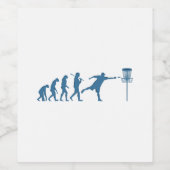 Disk Golf Evolution - Fun Gift for Disk Golfer Weinetikett (Einzelnes Label)