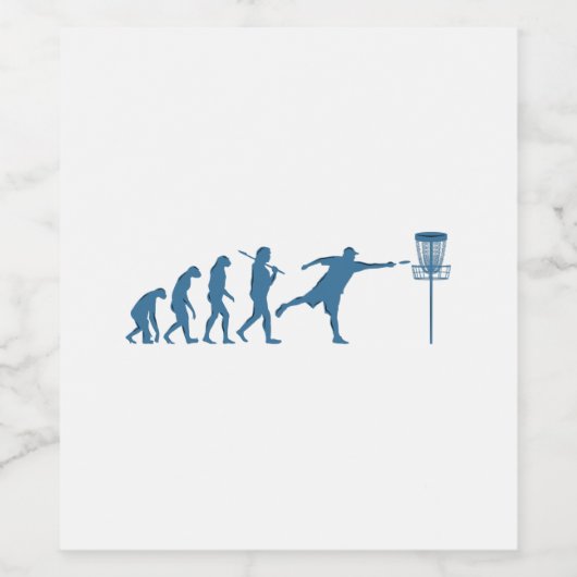 Disk Golf Evolution - Fun Gift for Disk Golfer Weinetikett (Einzelnes Label)