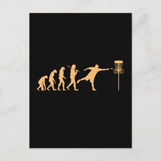 Disk Golf Evolution Postkarte (Vorderseite)
