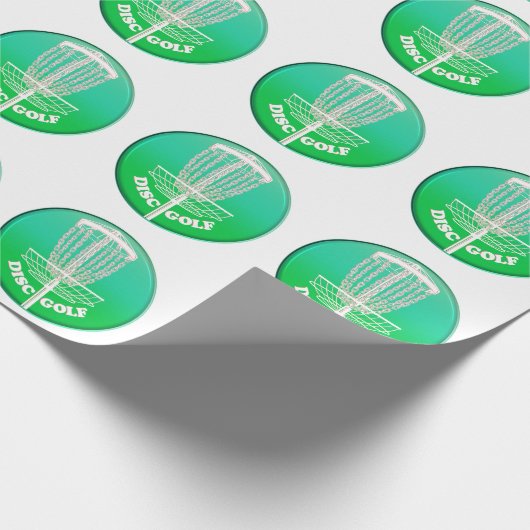 Disk Golf Frisbee Cage Geschenkpapier (Ecke)