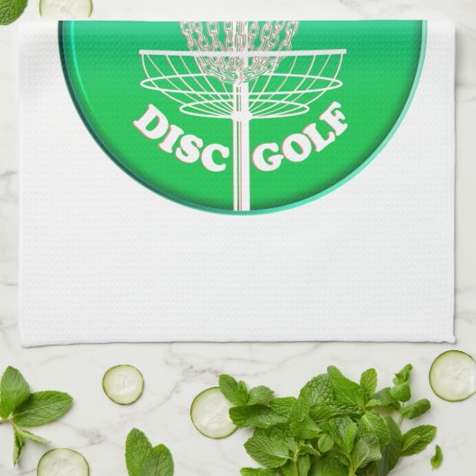 Disk Golf Frisbee Cage Geschirrtuch (Gefaltet)