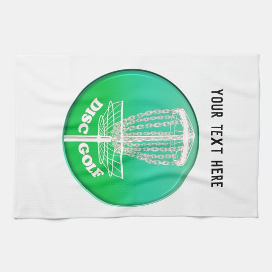 Disk Golf Frisbee Cage Geschirrtuch (Horizontal)