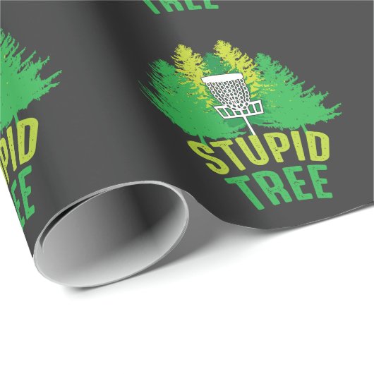 Disk Golf Frisbee Hobby Stupid Baum Geschenkpapier (Rolleneckpunkt)