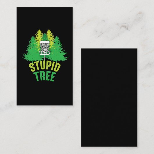 Disk Golf Frisbee Hobby Stupid Baum Visitenkarte (Vorne/Hinten)