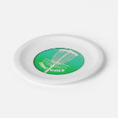 Disk Golf Frisbee Net Pappteller (Schrägansicht)