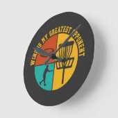 Disk Golf Funny Design Retro Disk Golf Runde Wanduhr (Winkel)