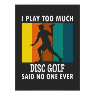 Disk Golf Funny Sprichwort Retro Disk Golf Poster