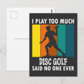 Disk Golf Funny Sprichwort Retro Disk Golf Postkarte (Vorne/Hinten)