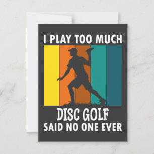 Disk Golf Funny Sprichwort Retro Disk Golf Postkarte