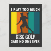 Disk Golf Funny Sprichwort Retro Disk Golf Postkarte (Vorderseite)