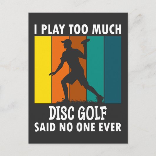 Disk Golf Funny Sprichwort Retro Disk Golf Postkarte (Vorderseite)
