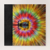 Disk Golf Gefärbte Krawatte Puzzle (Horizontal)