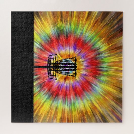 Disk Golf Gefärbte Krawatte Puzzle (Horizontal)