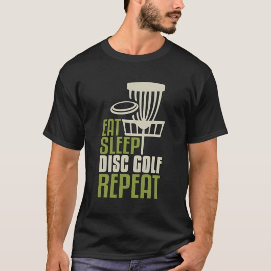 Disk Golf Geschenke Funny Eat Sleep Disk Golf Wied T-Shirt (Vorderseite)