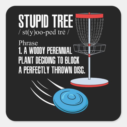 Disk Golf Geschenke Quadratischer Aufkleber (Vorderseite)