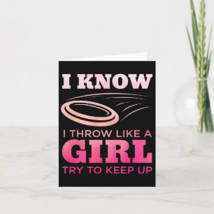 Disk Golf Girl Funny Disc Golfspielen Lover Player Karte