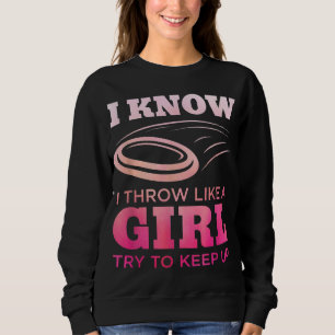 Disk Golf Girl Funny Disc Golfspielen Lover Player Sweatshirt