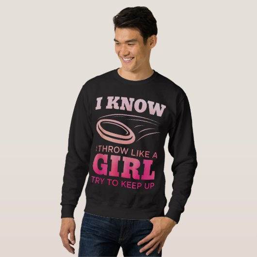 Disk Golf Girl Funny Disc Golfspielen Lover Player Sweatshirt (Vorne ganz)