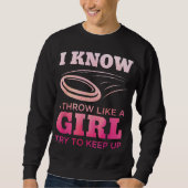 Disk Golf Girl Funny Disc Golfspielen Lover Player Sweatshirt (Vorderseite)