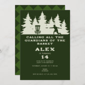 Disk Golf Guardians of the Disk Birthday Party Einladung (Vorne/Hinten)