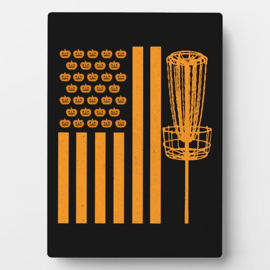 Disk Golf Halloween USA FLAG für DISCGOLF PLAYER Fotoplatte (Vorderseite)