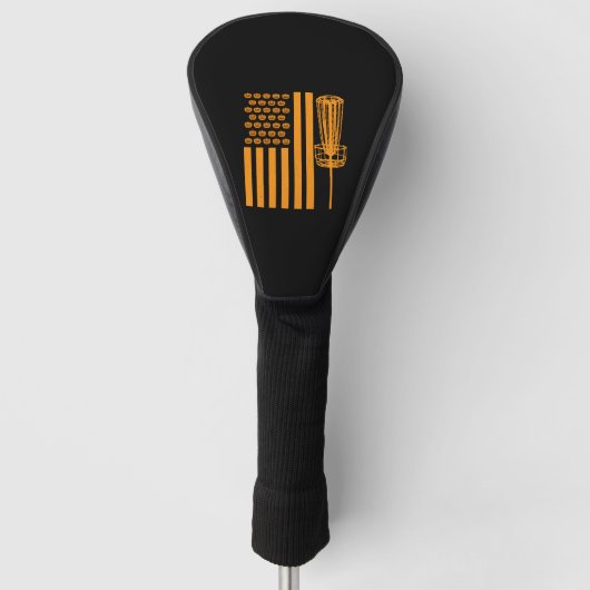 Disk Golf Halloween USA FLAG für DISCGOLF PLAYER Golf Headcover (Vorderseite)