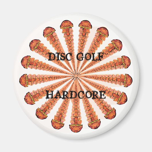 DISK GOLF HARDCORE MAGNET (Vorne)
