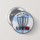 Disk Golf Hole-in-One-Geschenk Button (Vorne & Hinten)