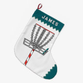 Disk Golf Holiday Geschenk Großer Weihnachtsstrumpf (Vorderansicht (hängend))
