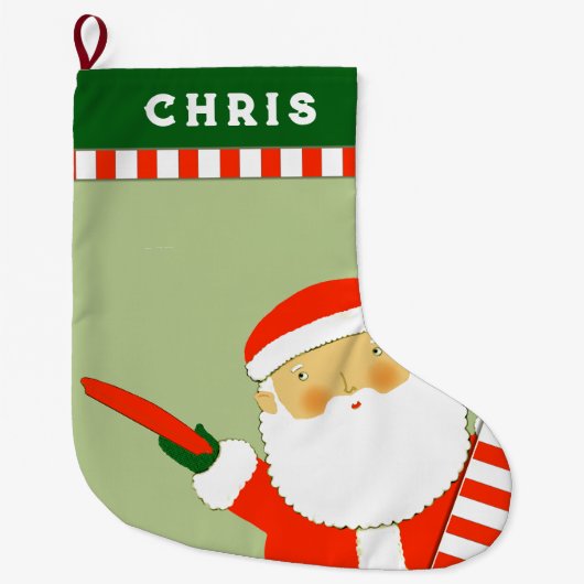 Disk Golf Holiday Geschenk Großer Weihnachtsstrumpf (Vorderseite)