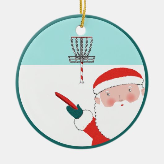 Disk Golf Holiday Geschenk Keramik Ornament (Vorne)