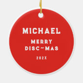 Disk Golf Holiday Geschenk Keramik Ornament (Hinten)