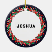 Disk Golf Holiday Geschenk Keramik Ornament (Hinten)