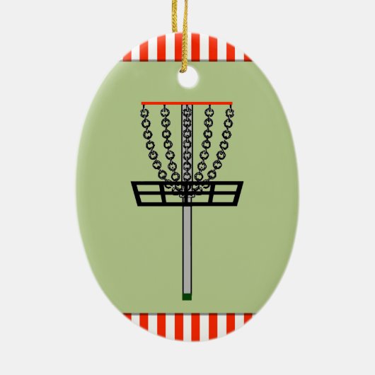 Disk Golf Holiday Geschenke Keramik Ornament (Hinten)