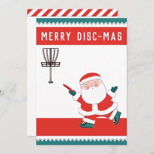 Disk Golf Holiday Weihnachtskarten Feiertagskarte (Vorne/Hinten)